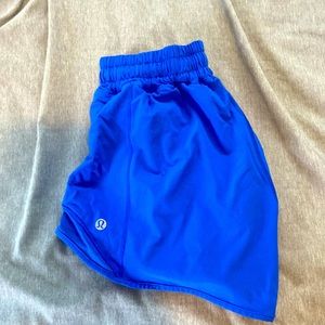 blue lululemon hotty hot shorts